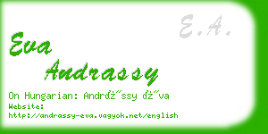 eva andrassy business card